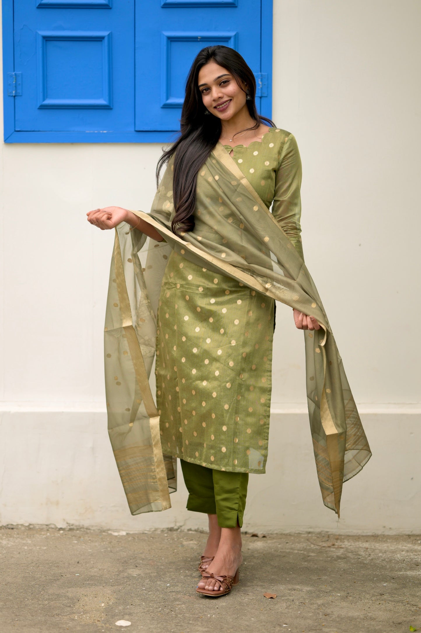 Tissue Brocade Salwar Suit