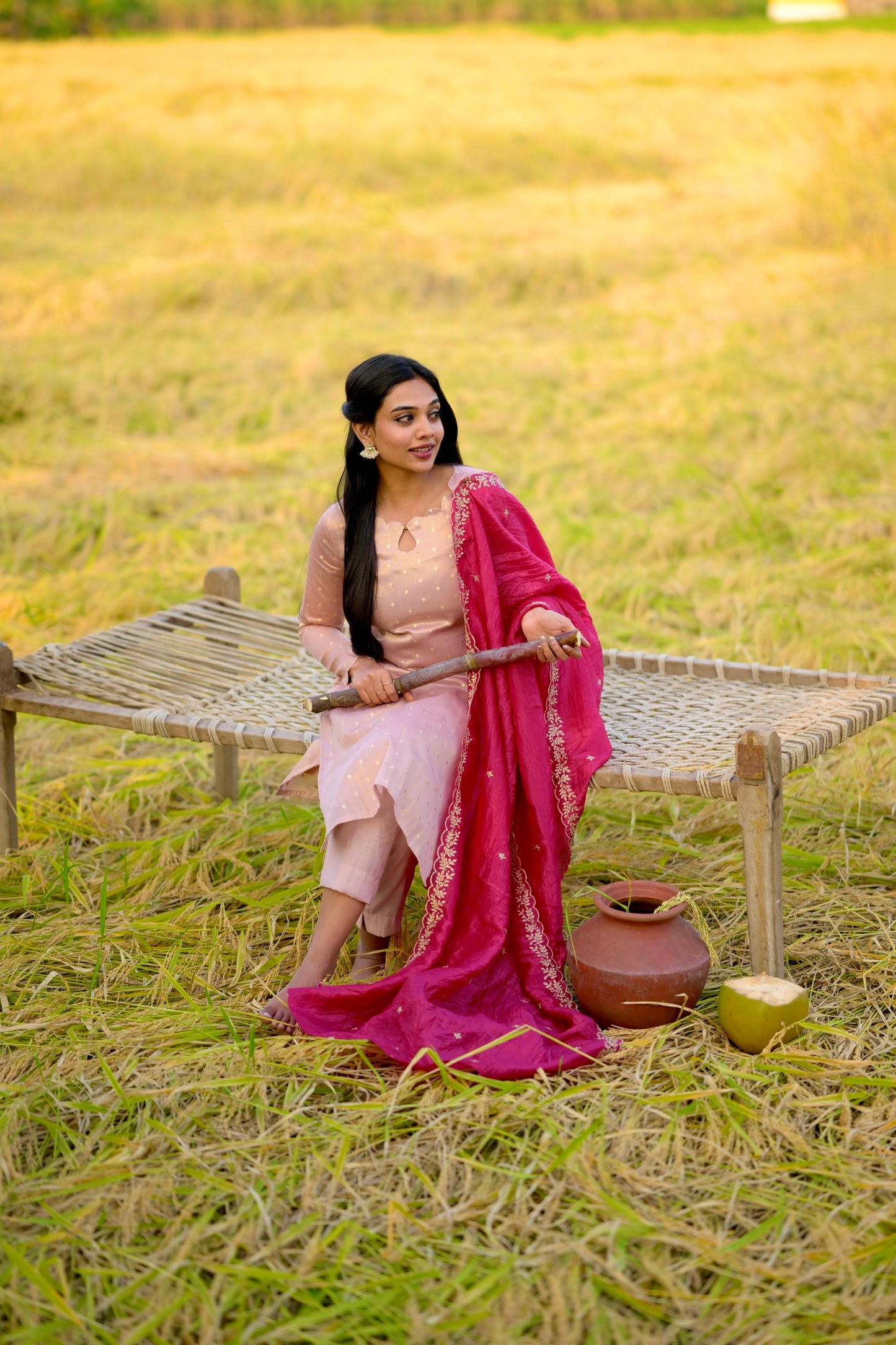 Tissue Brocade Salwar Suit