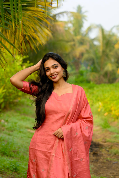 Tangerine Stripes Salwar Suit