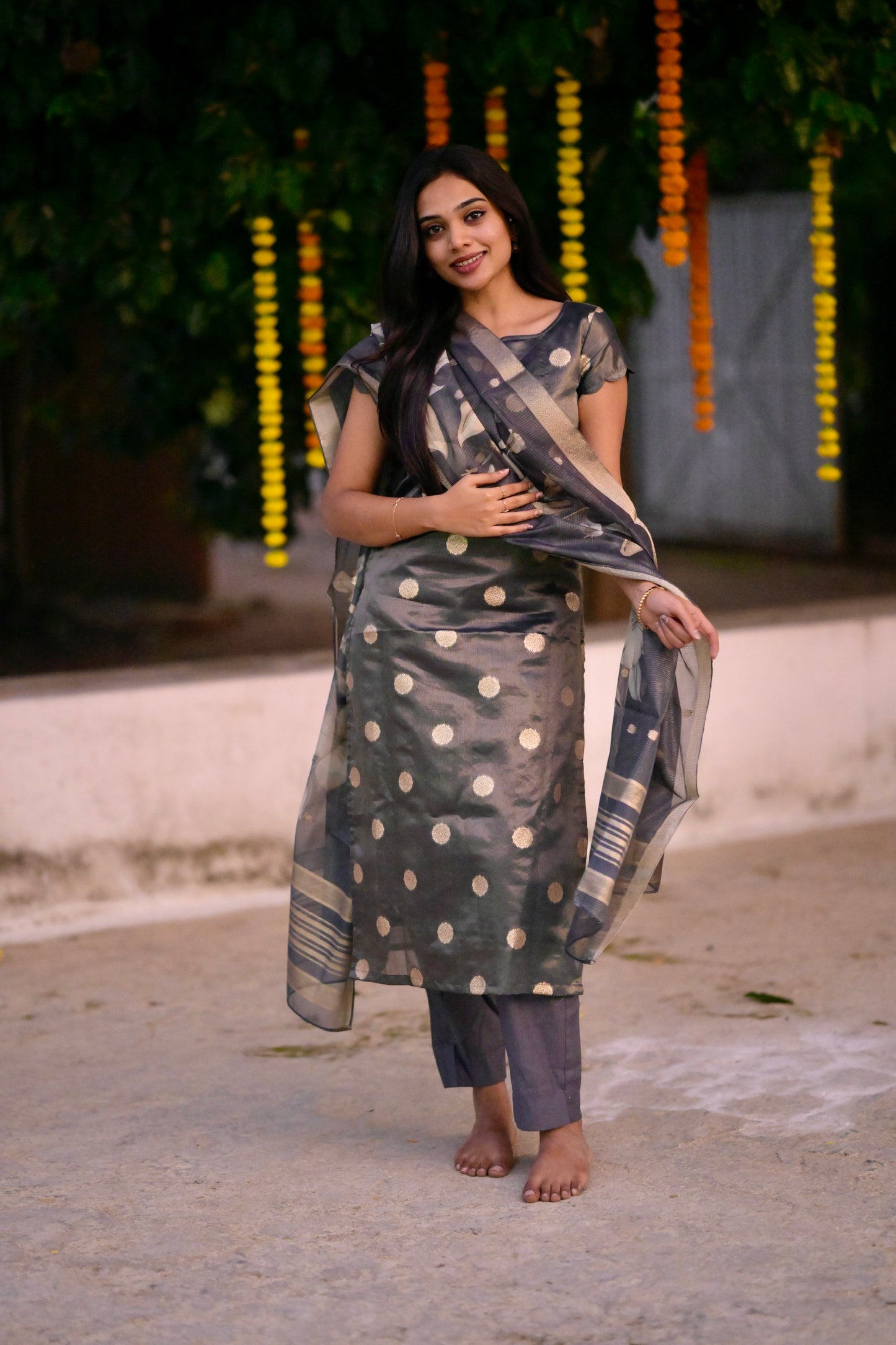 Tissue Brocade Salwar Suit