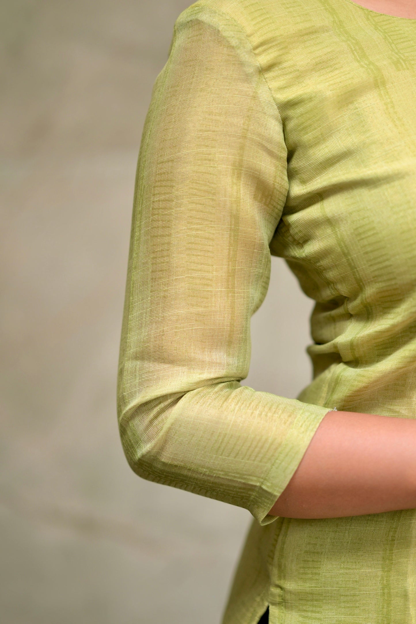 Green Tissue Kurta