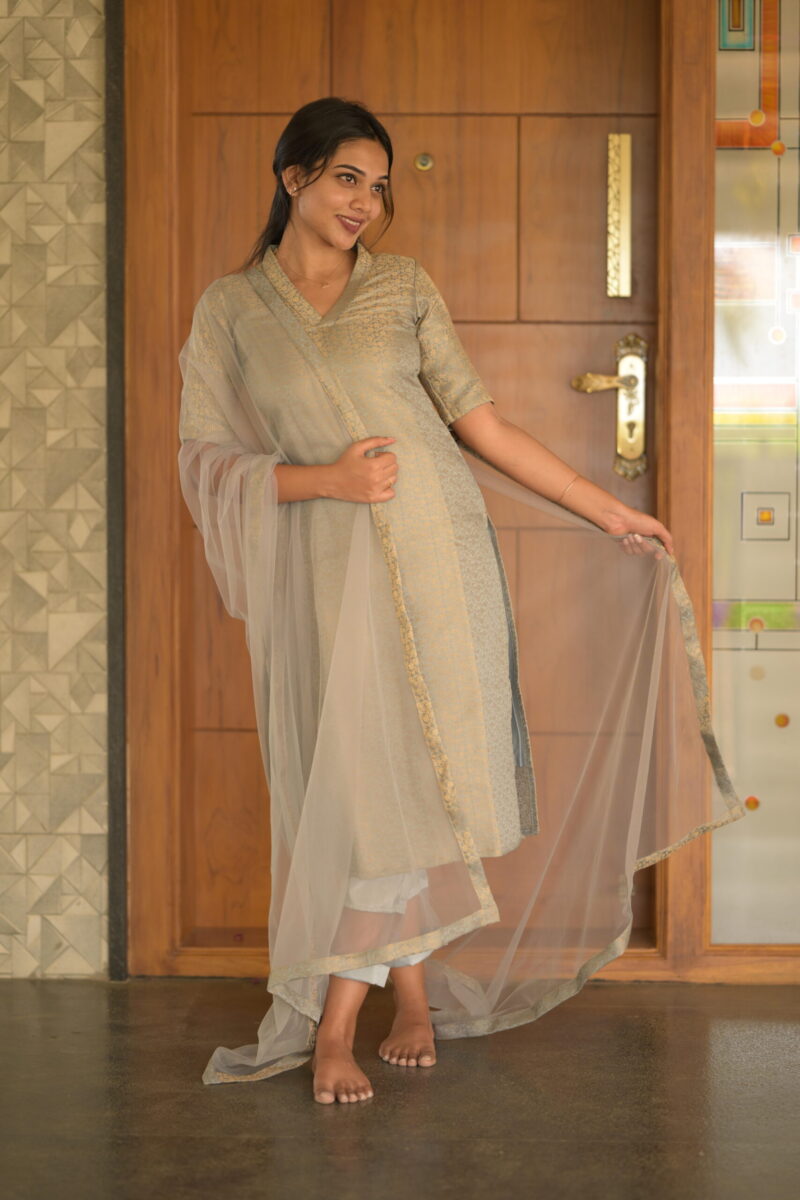 Grey Banaras suit set
