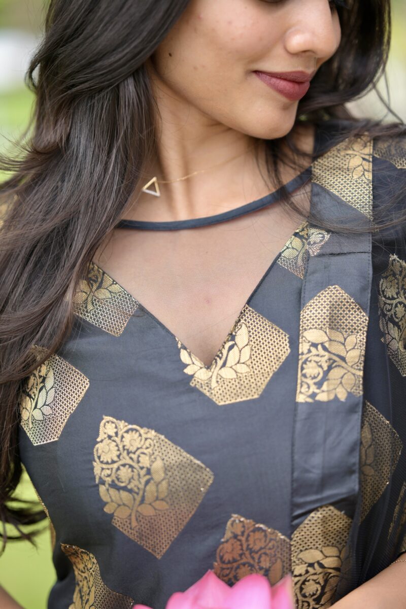 Black Banaras Suit Set - Image 2