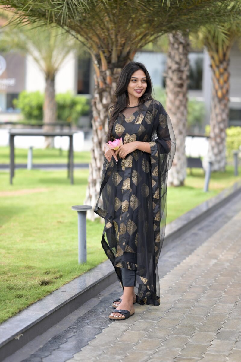 Black Banaras Suit Set