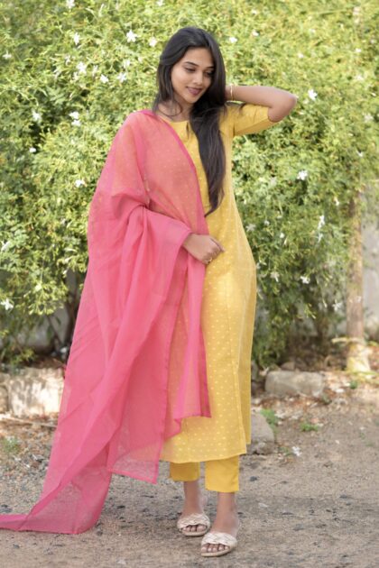 Yellow Aline suit set