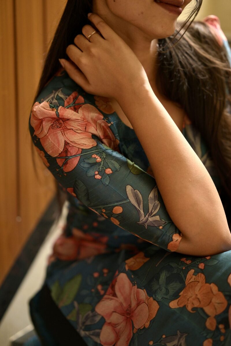 Blue floral kurta - Image 5