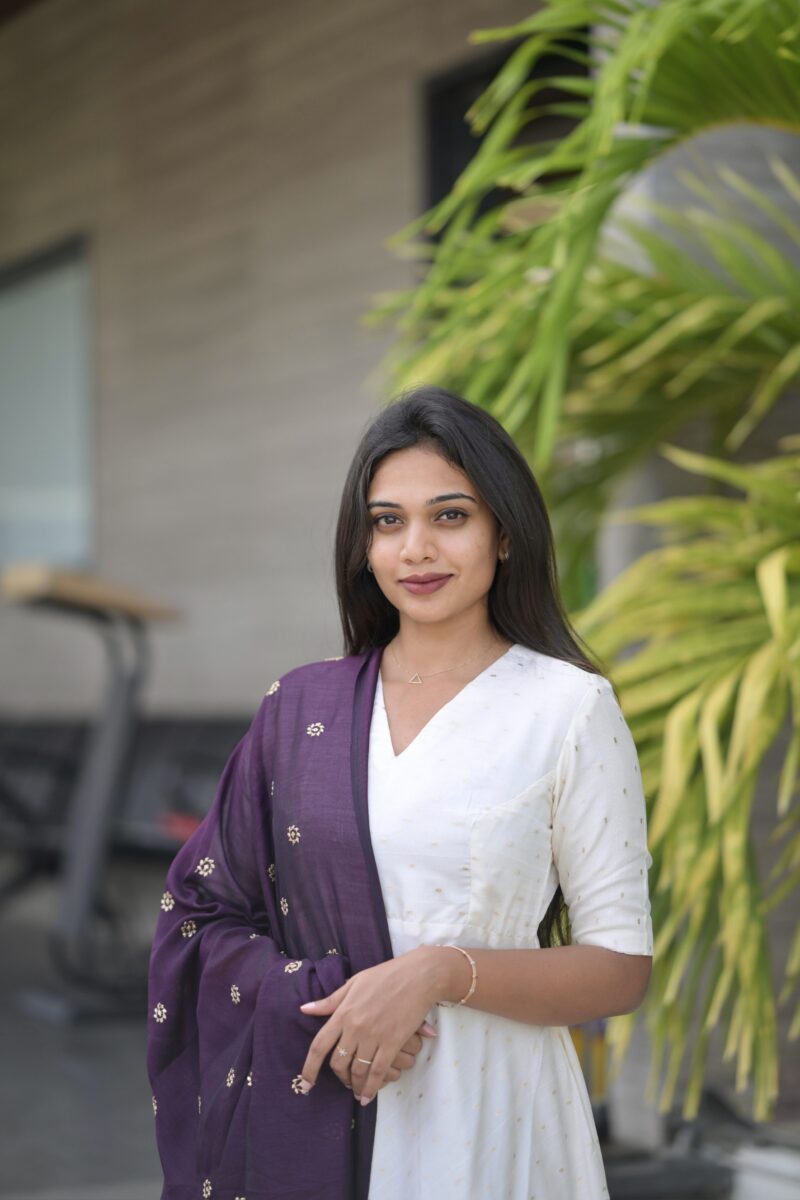 White Anarkali Set - Image 3